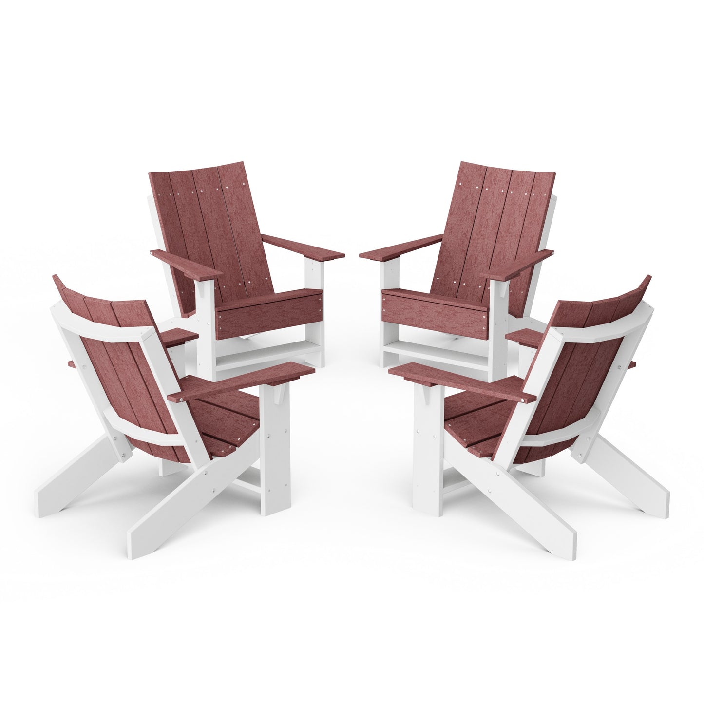 Contemporary Modern Adirondack Chairs Set of 4