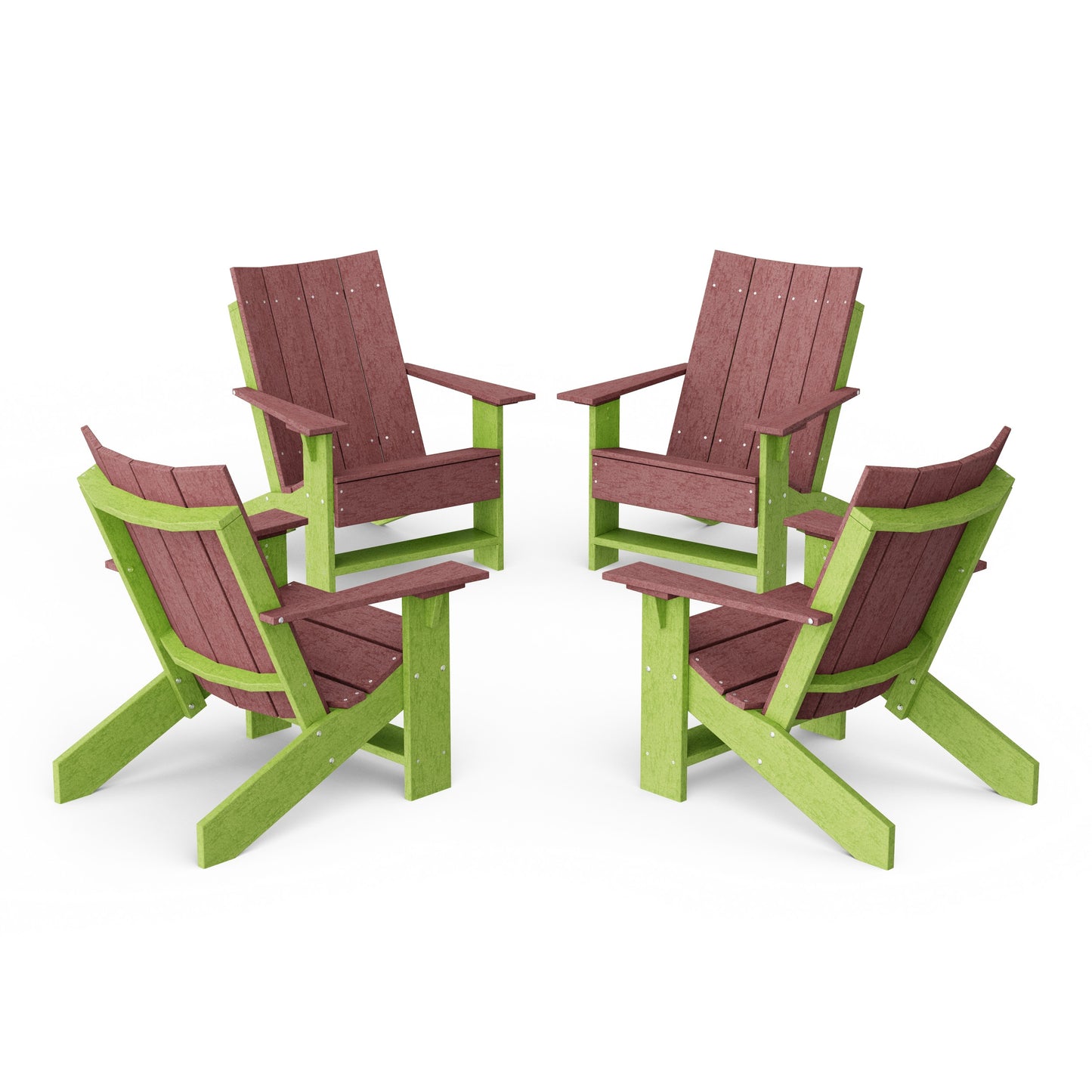 Contemporary Modern Adirondack Chairs Set of 4