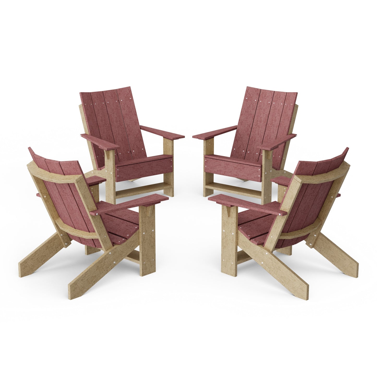 Contemporary Modern Adirondack Chairs Set of 4