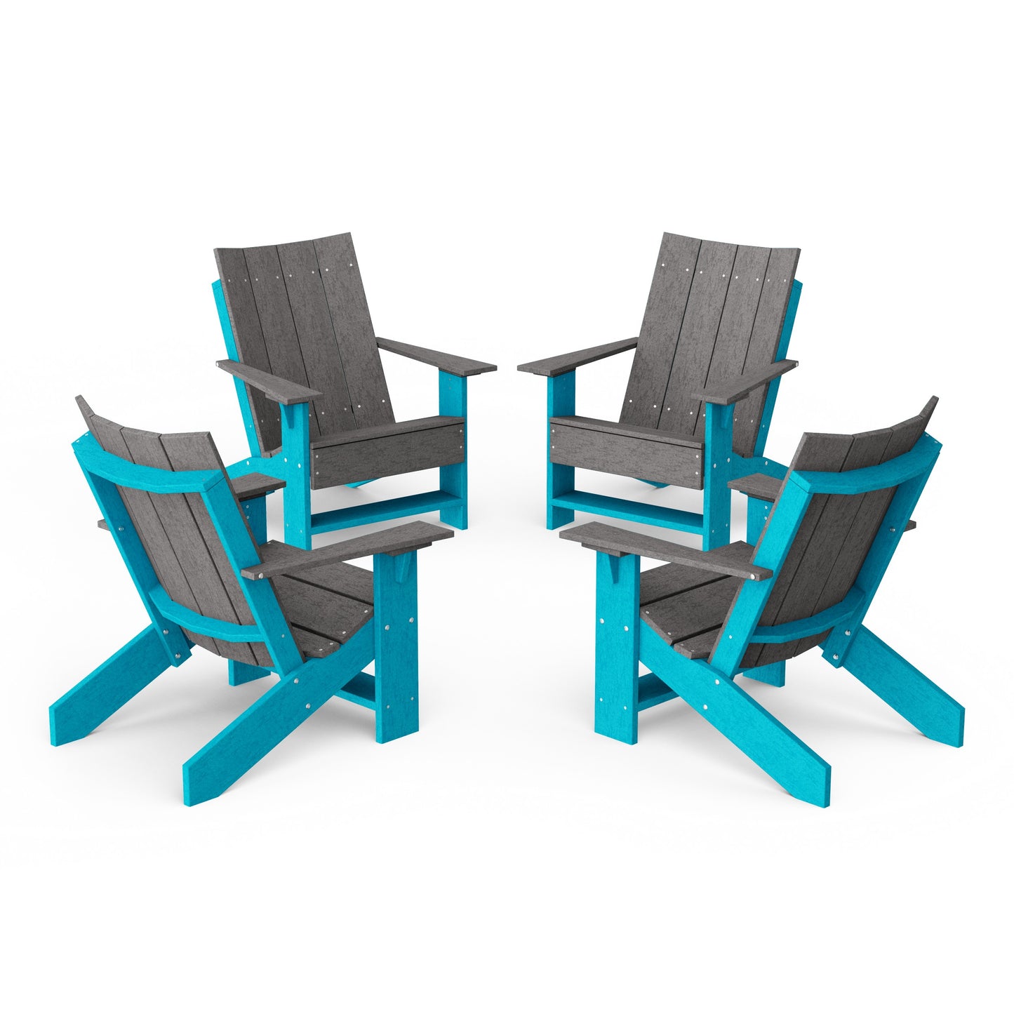 Contemporary Modern Adirondack Chairs Set of 4