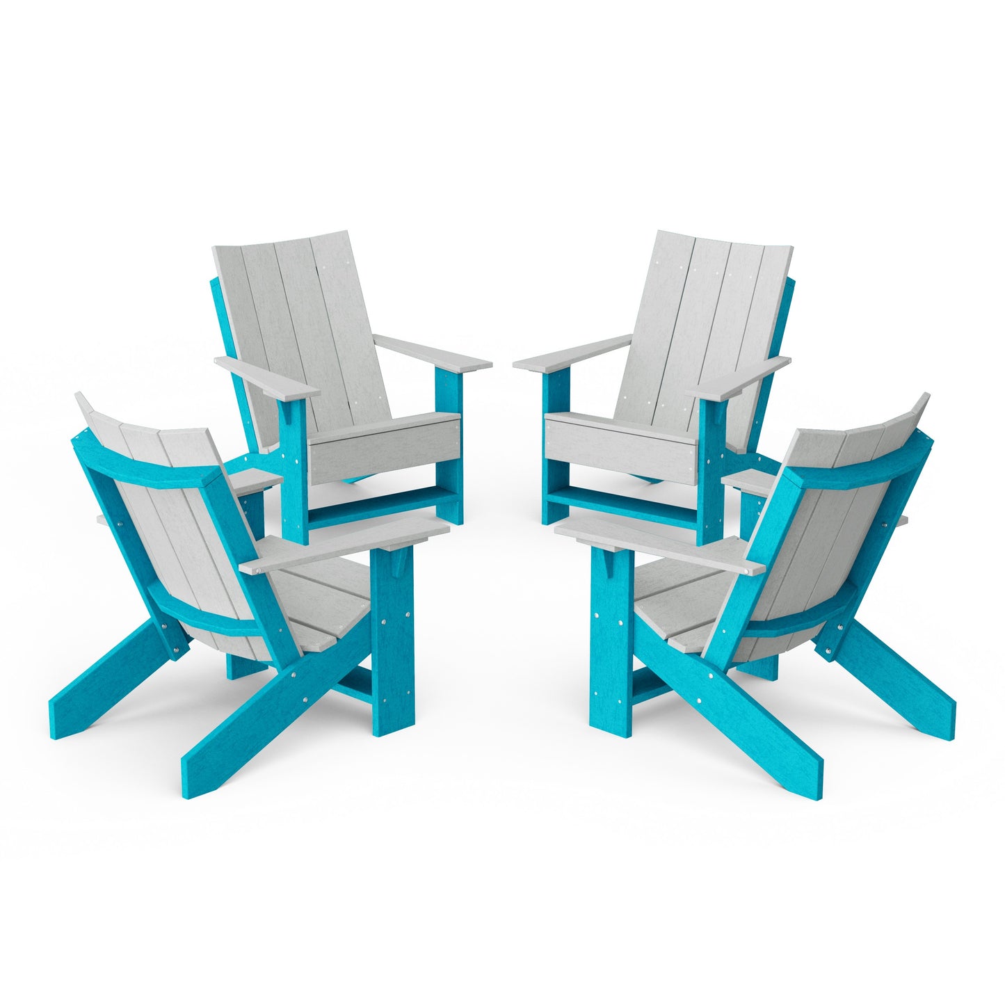 Contemporary Modern Adirondack Chairs Set of 4