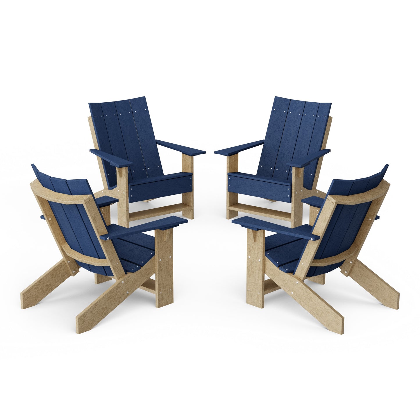Contemporary Modern Adirondack Chairs Set of 4