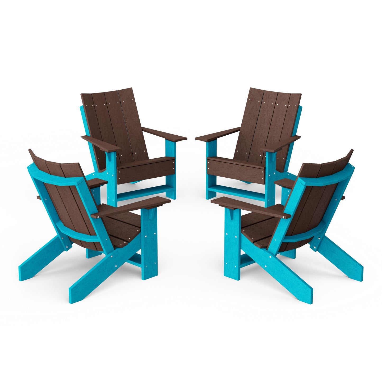 Contemporary Modern Adirondack Chairs Set of 4