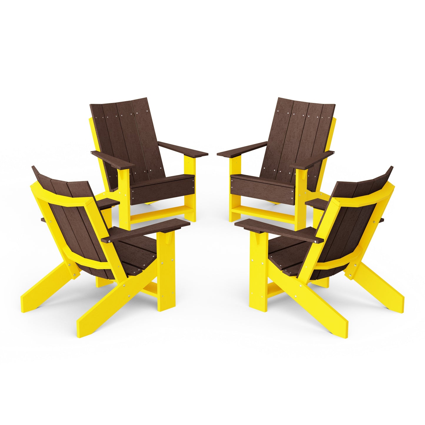 Contemporary Modern Adirondack Chairs Set of 4