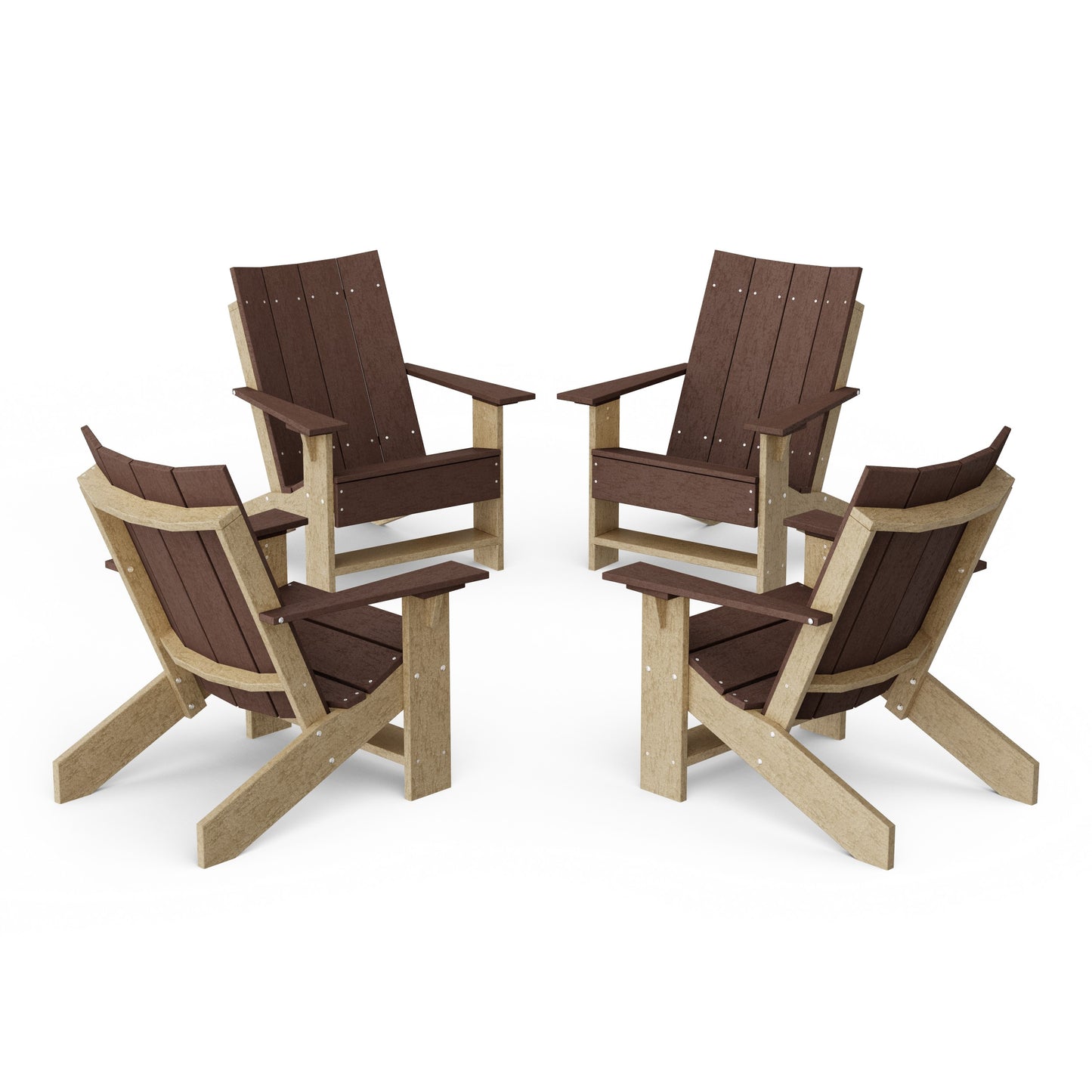 Contemporary Modern Adirondack Chairs Set of 4