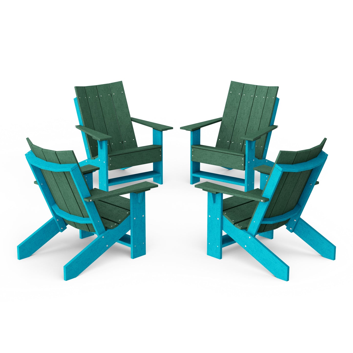 Contemporary Modern Adirondack Chairs Set of 4