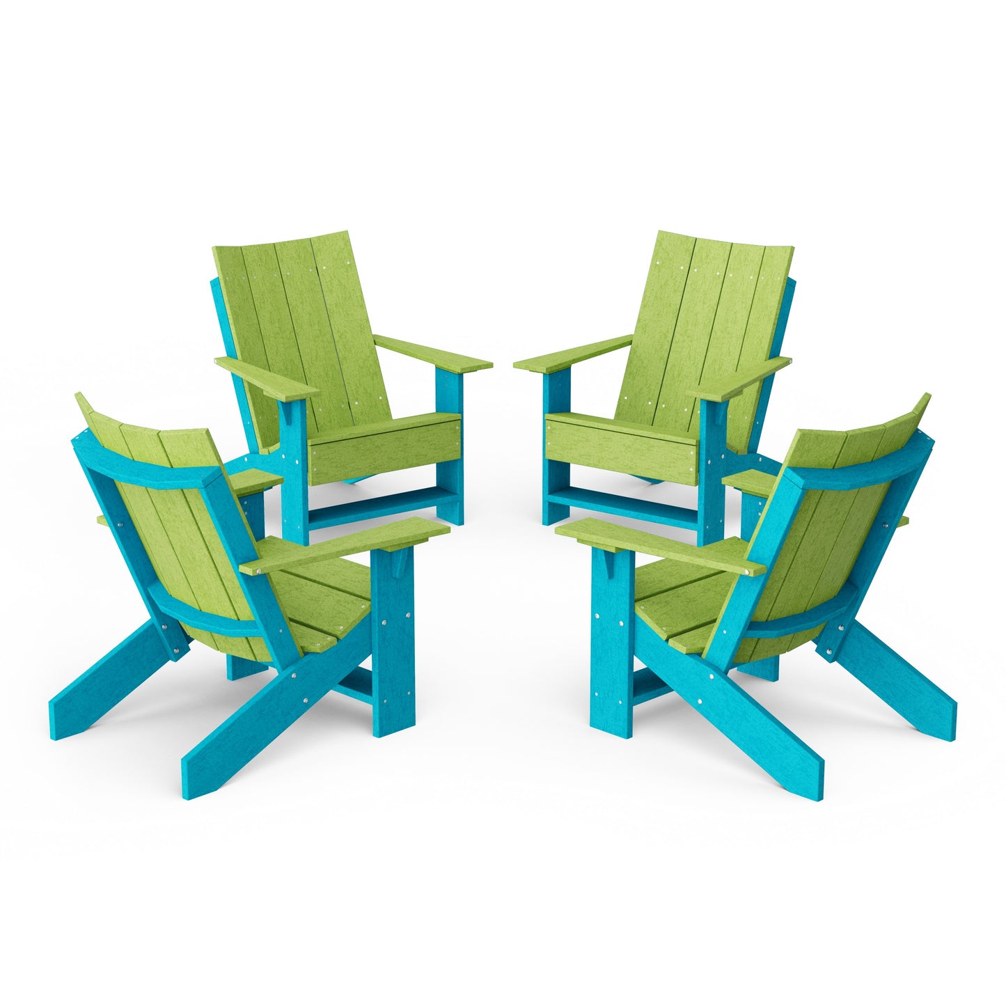 Contemporary Modern Adirondack Chairs Set of 4