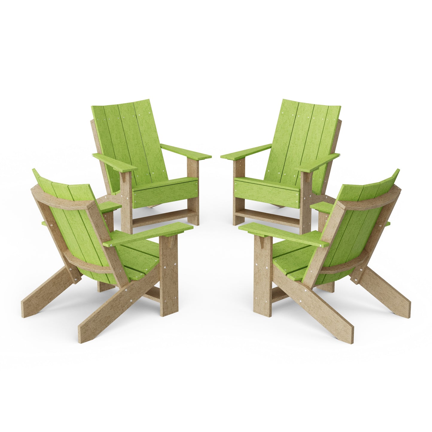 Contemporary Modern Adirondack Chairs Set of 4