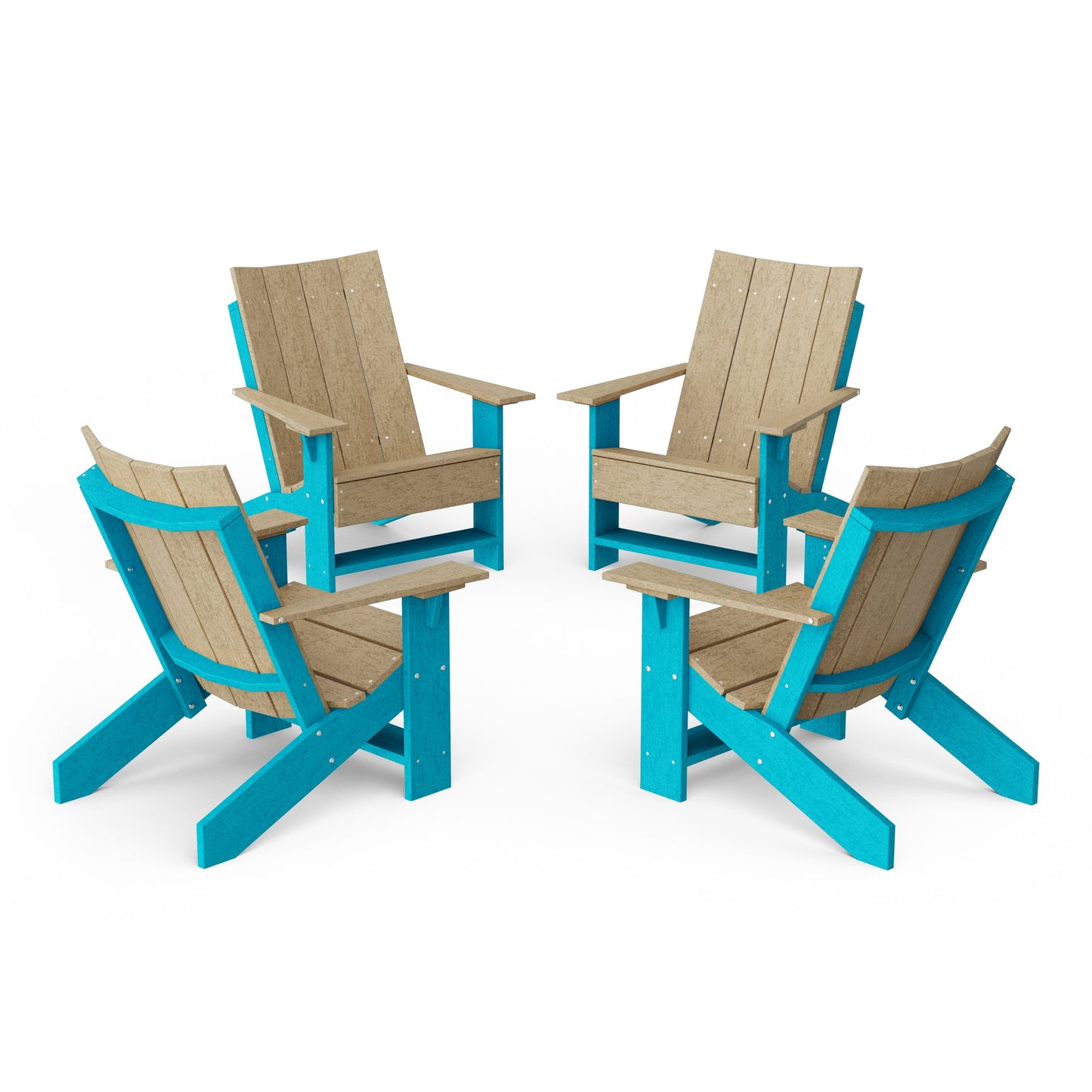 Contemporary Modern Adirondack Chairs Set of 4