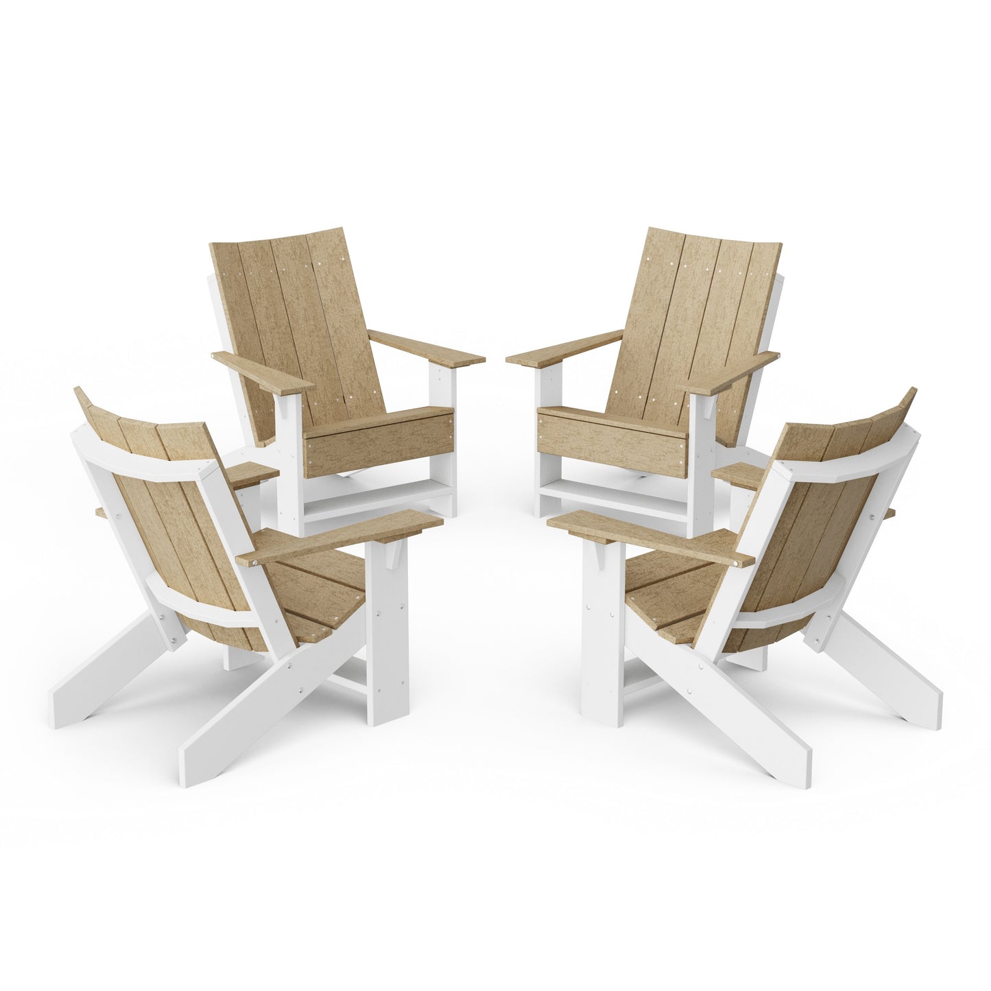Contemporary Modern Adirondack Chairs Set of 4