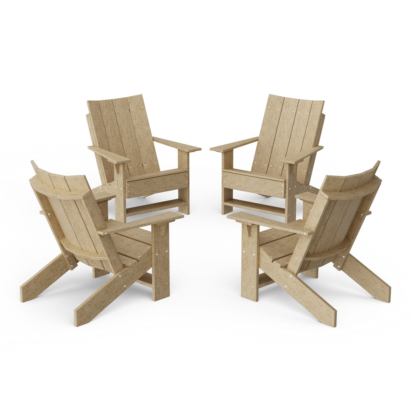 Contemporary Modern Adirondack Chairs Set of 4
