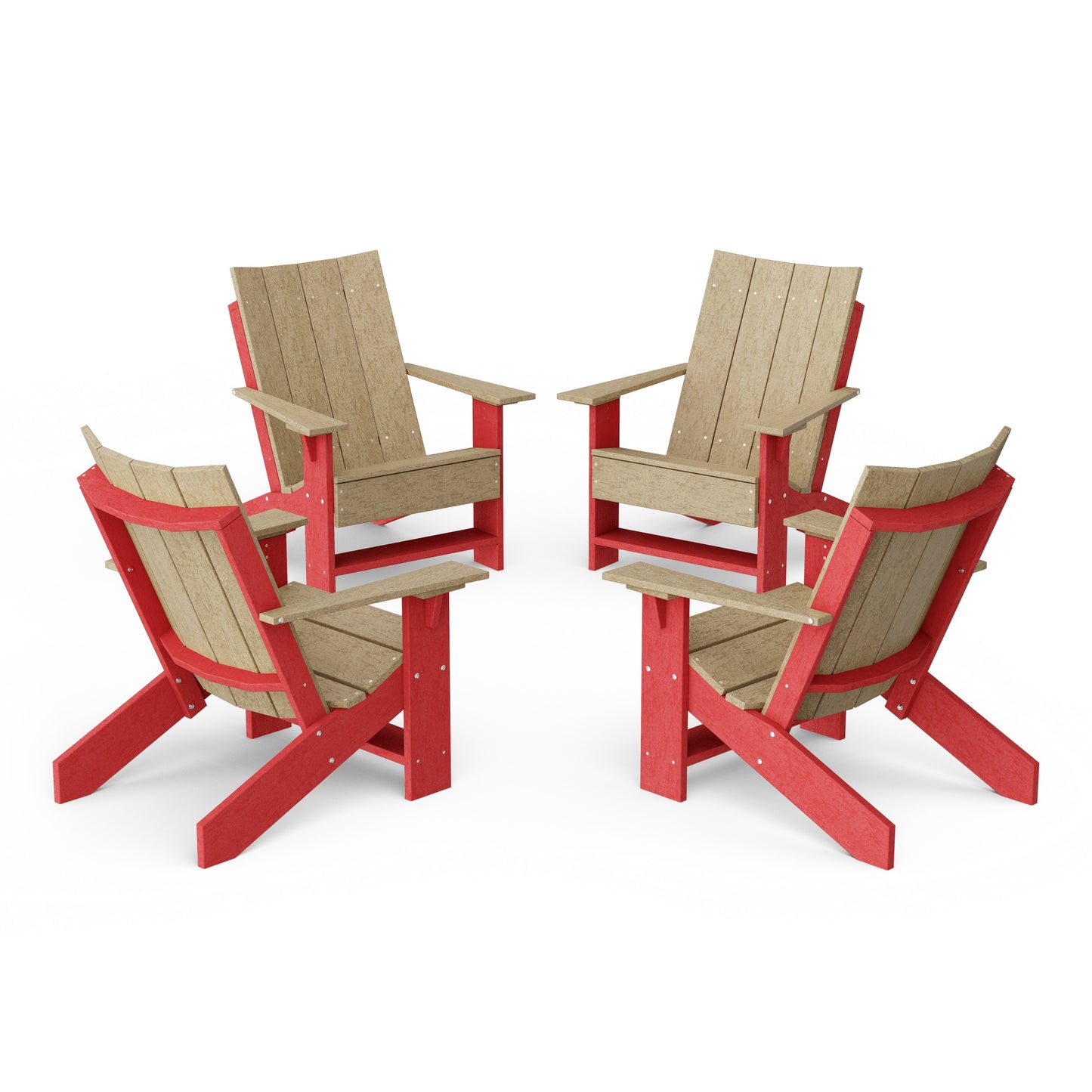 Contemporary Modern Adirondack Chairs Set of 4