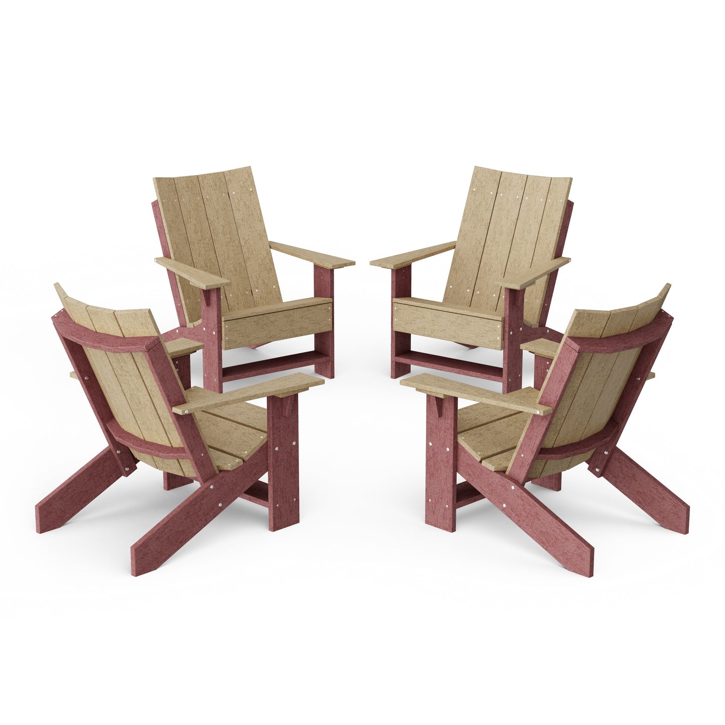 Contemporary Modern Adirondack Chairs Set of 4
