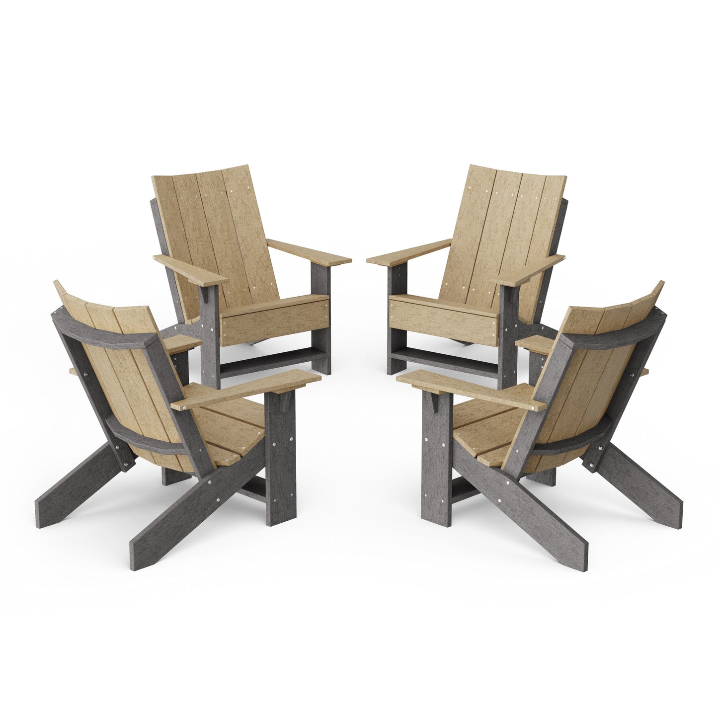 Contemporary Modern Adirondack Chairs Set of 4