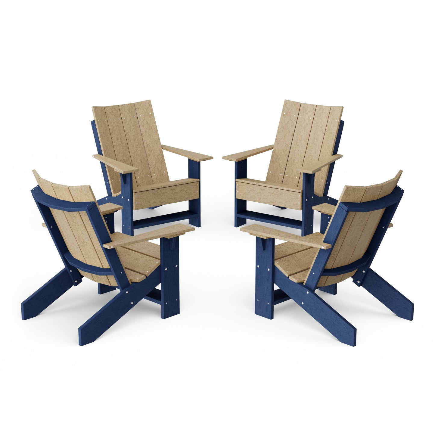 Contemporary Modern Adirondack Chairs Set of 4