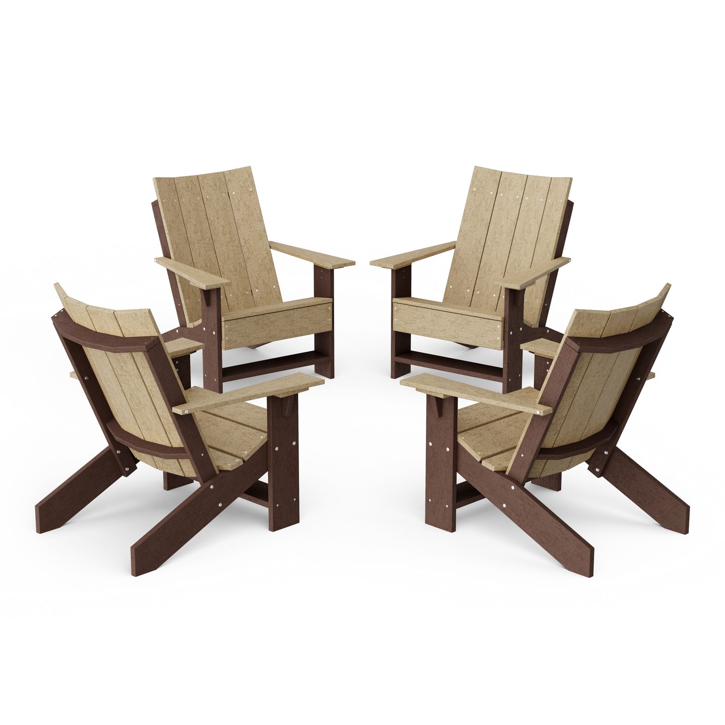 Contemporary Modern Adirondack Chairs Set of 4