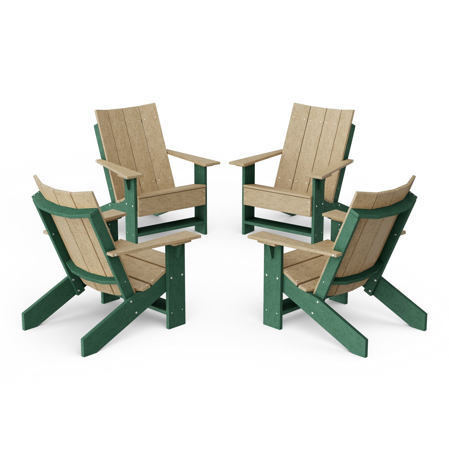 Contemporary Modern Adirondack Chairs Set of 4