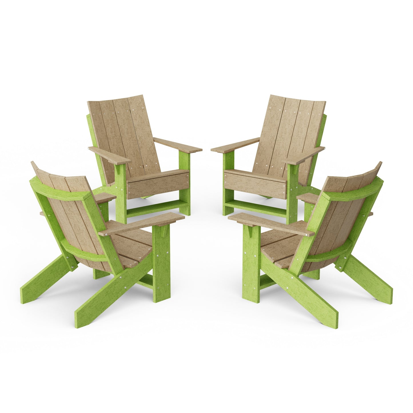 Contemporary Modern Adirondack Chairs Set of 4