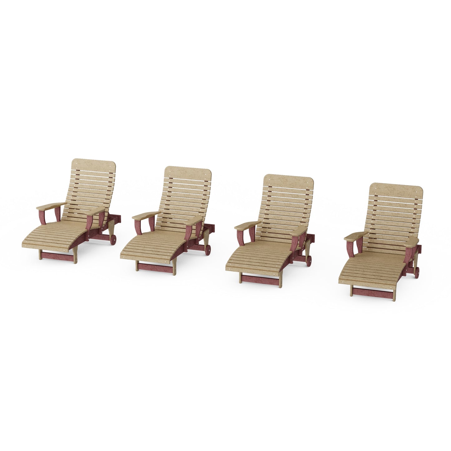 Signature Chaise Lounge with Arms Set of 4