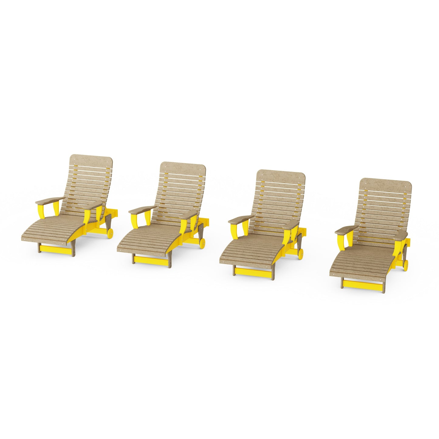 Signature Chaise Lounge with Arms Set of 4