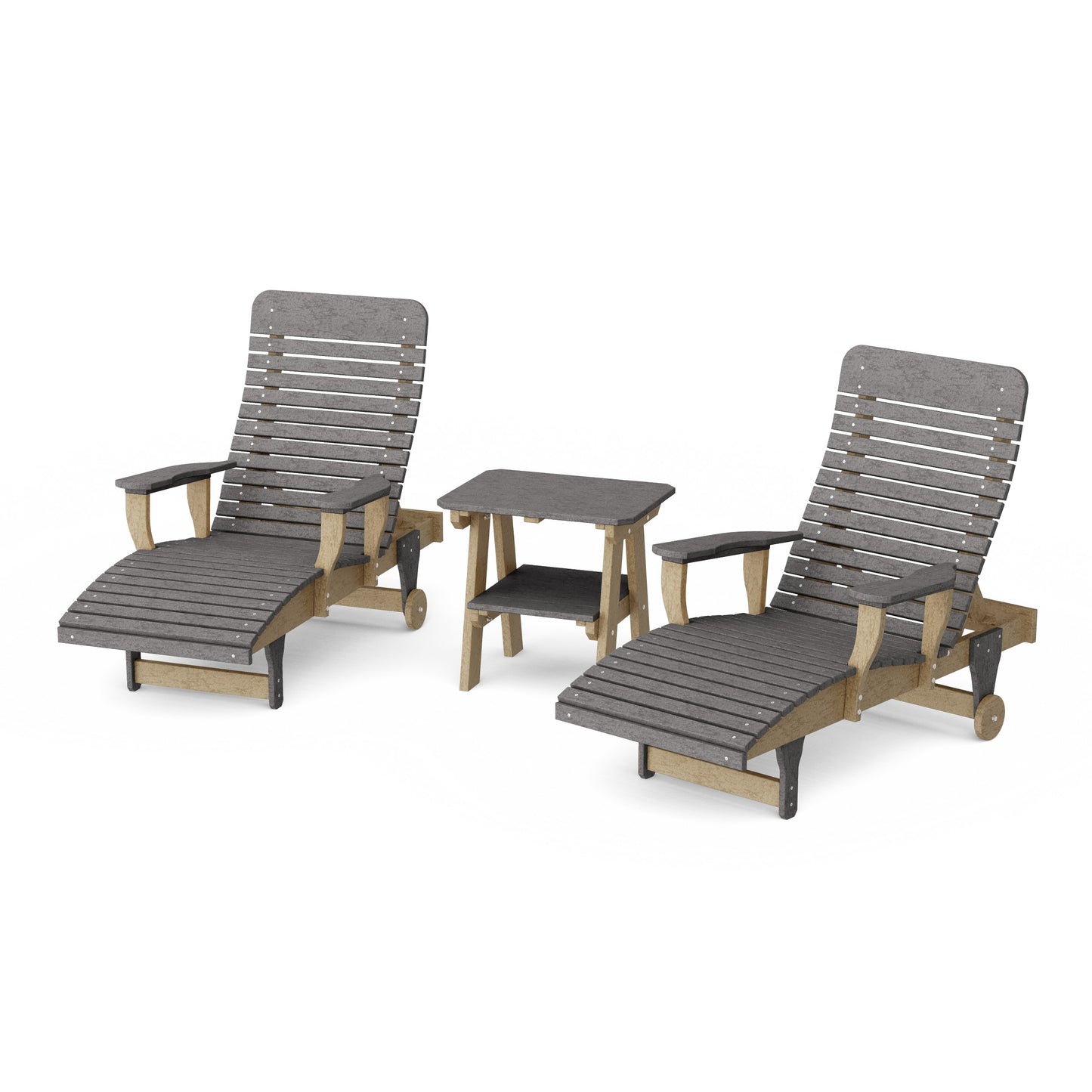 Signature 3-Piece Chaise Lounge with Arms Set