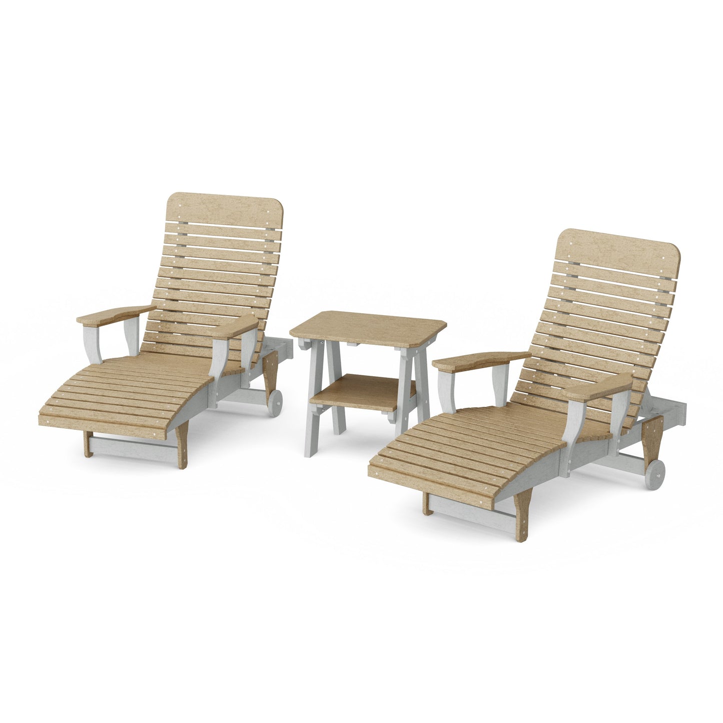 Signature 3-Piece Chaise Lounge with Arms Set