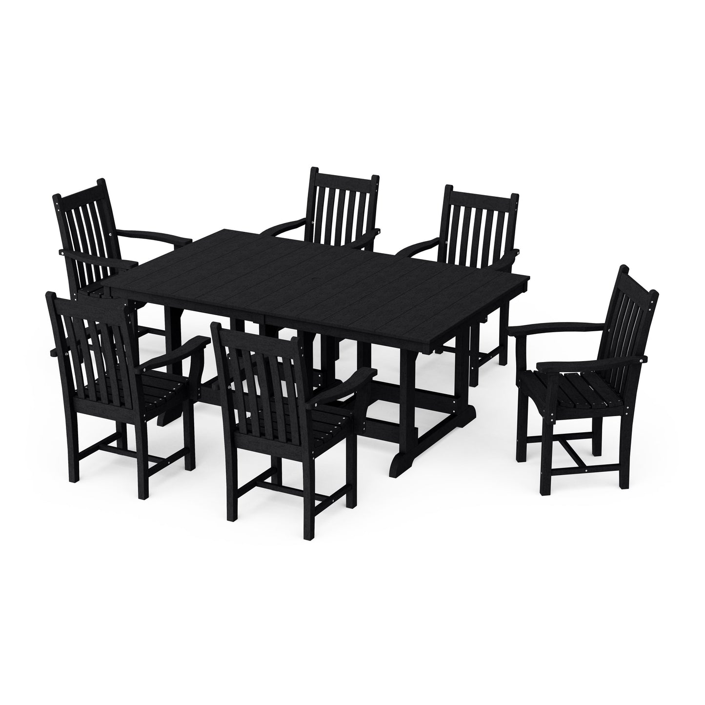 Classic 7-Piece Arm Chair Rectangular Dining Set