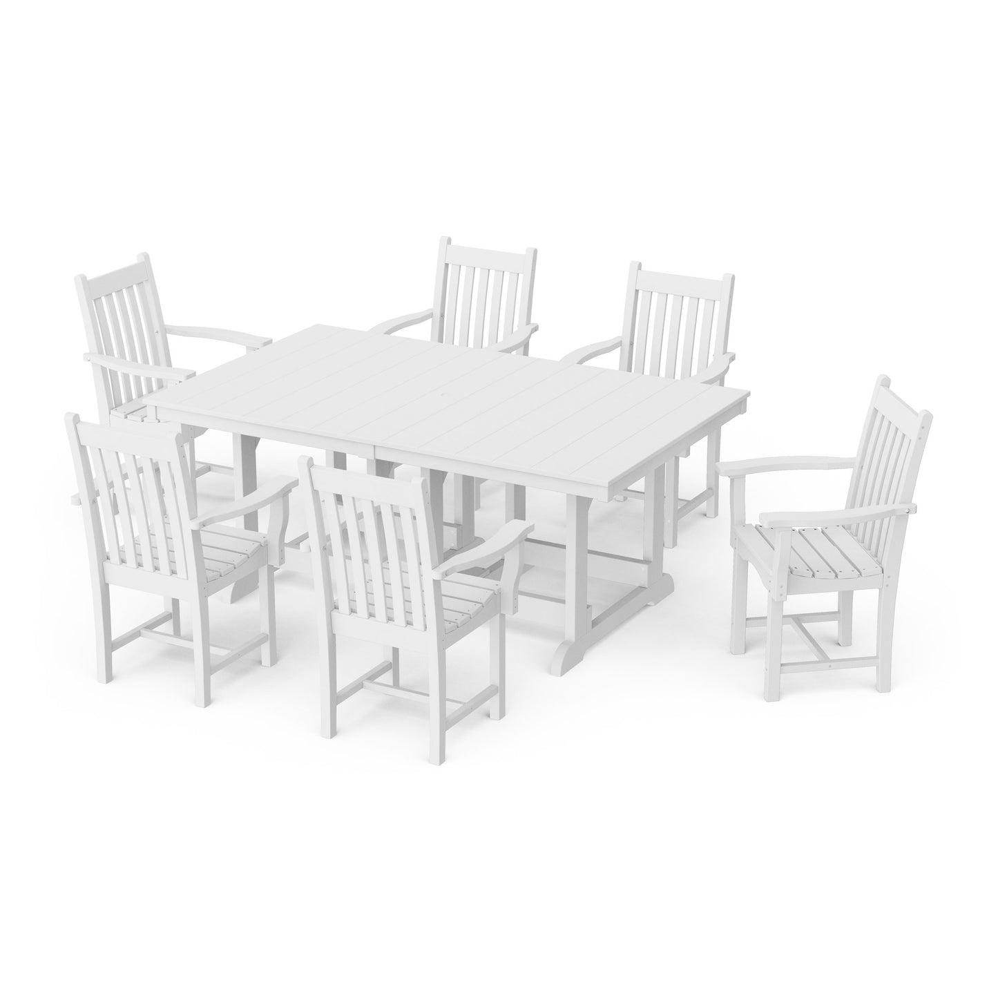 Classic 7-Piece Arm Chair Rectangular Dining Set
