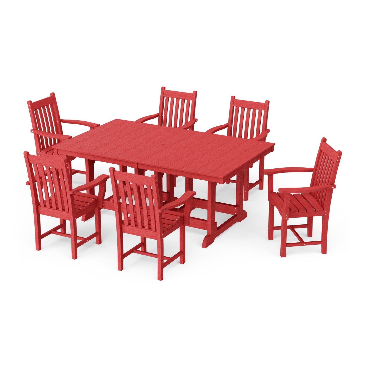 Classic 7-Piece Arm Chair Rectangular Dining Set