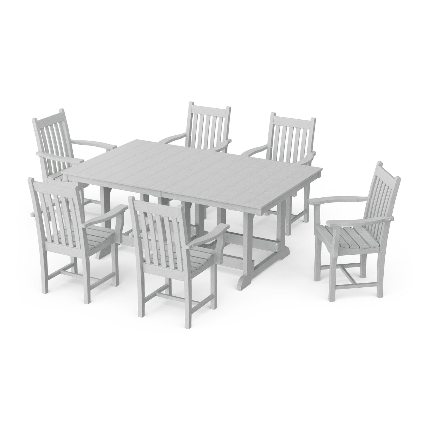 Classic 7-Piece Arm Chair Rectangular Dining Set