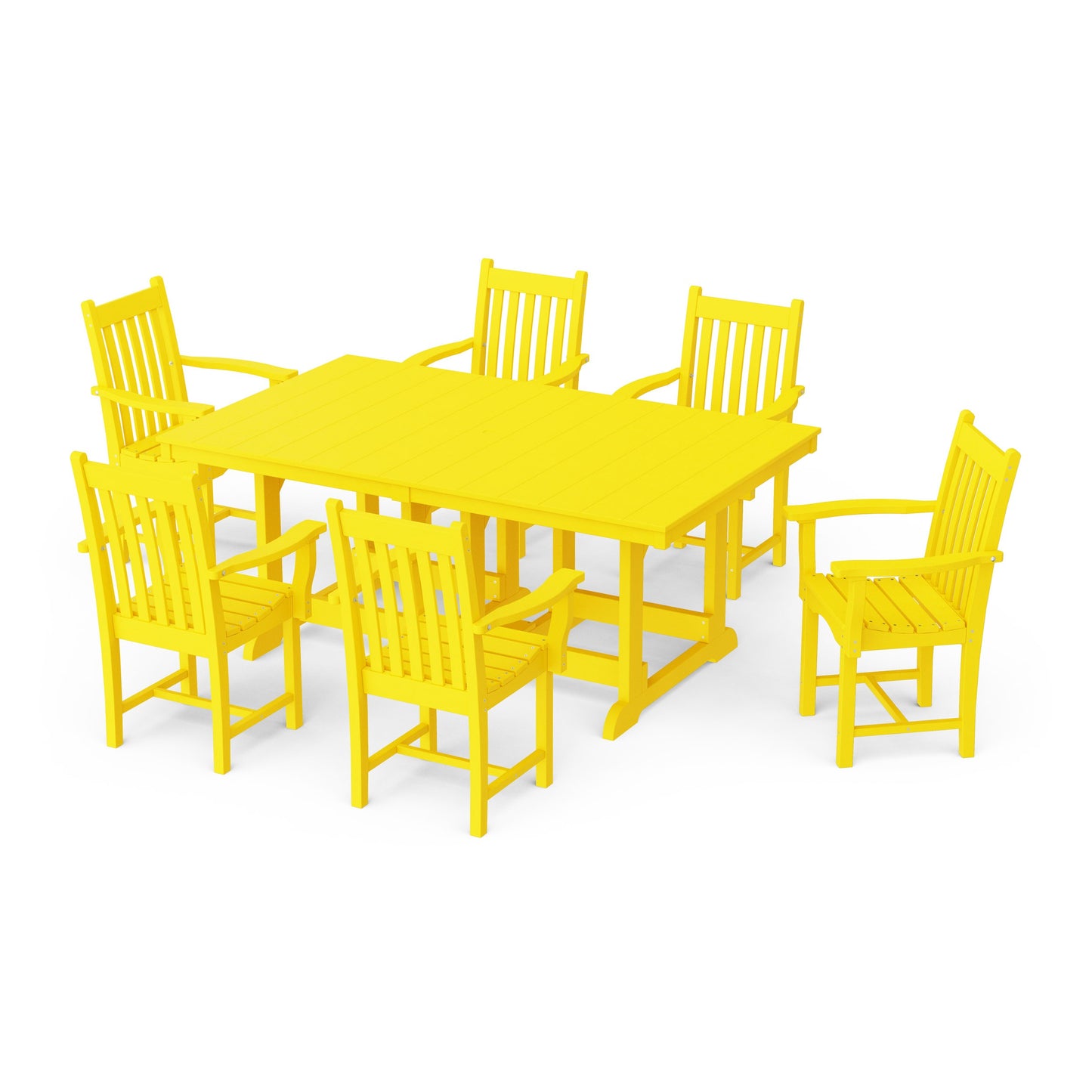Classic 7-Piece Arm Chair Rectangular Dining Set