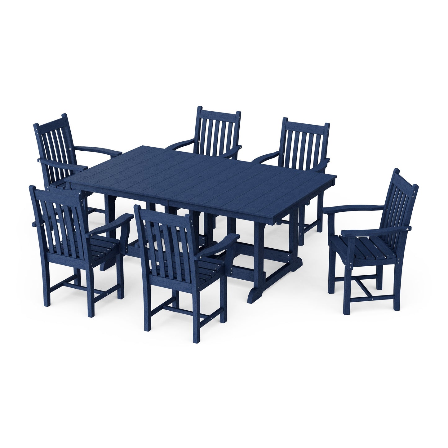 Classic 7-Piece Arm Chair Rectangular Dining Set