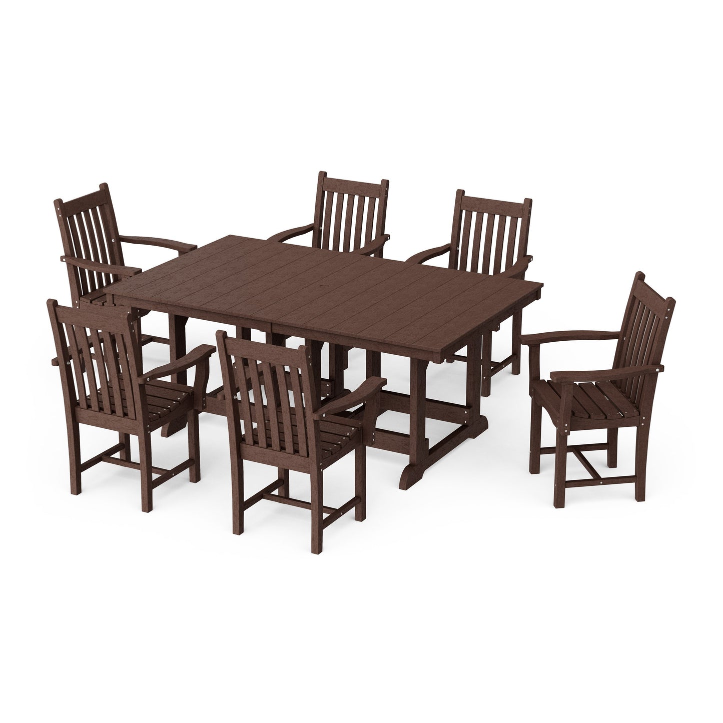 Classic 7-Piece Arm Chair Rectangular Dining Set