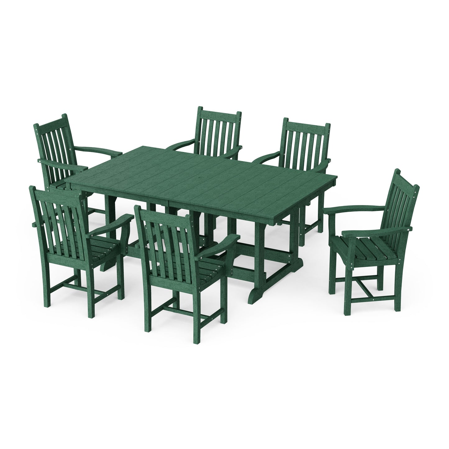 Classic 7-Piece Arm Chair Rectangular Dining Set