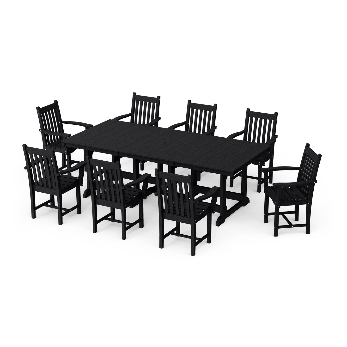Classic 9-Piece Arm Chair Rectangular Dining Set