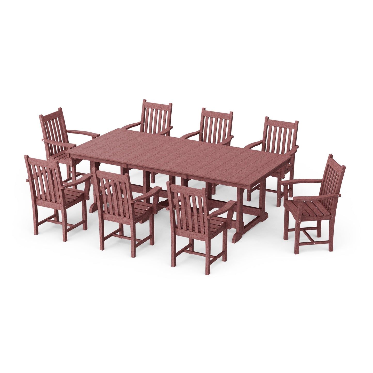 Classic 9-Piece Arm Chair Rectangular Dining Set