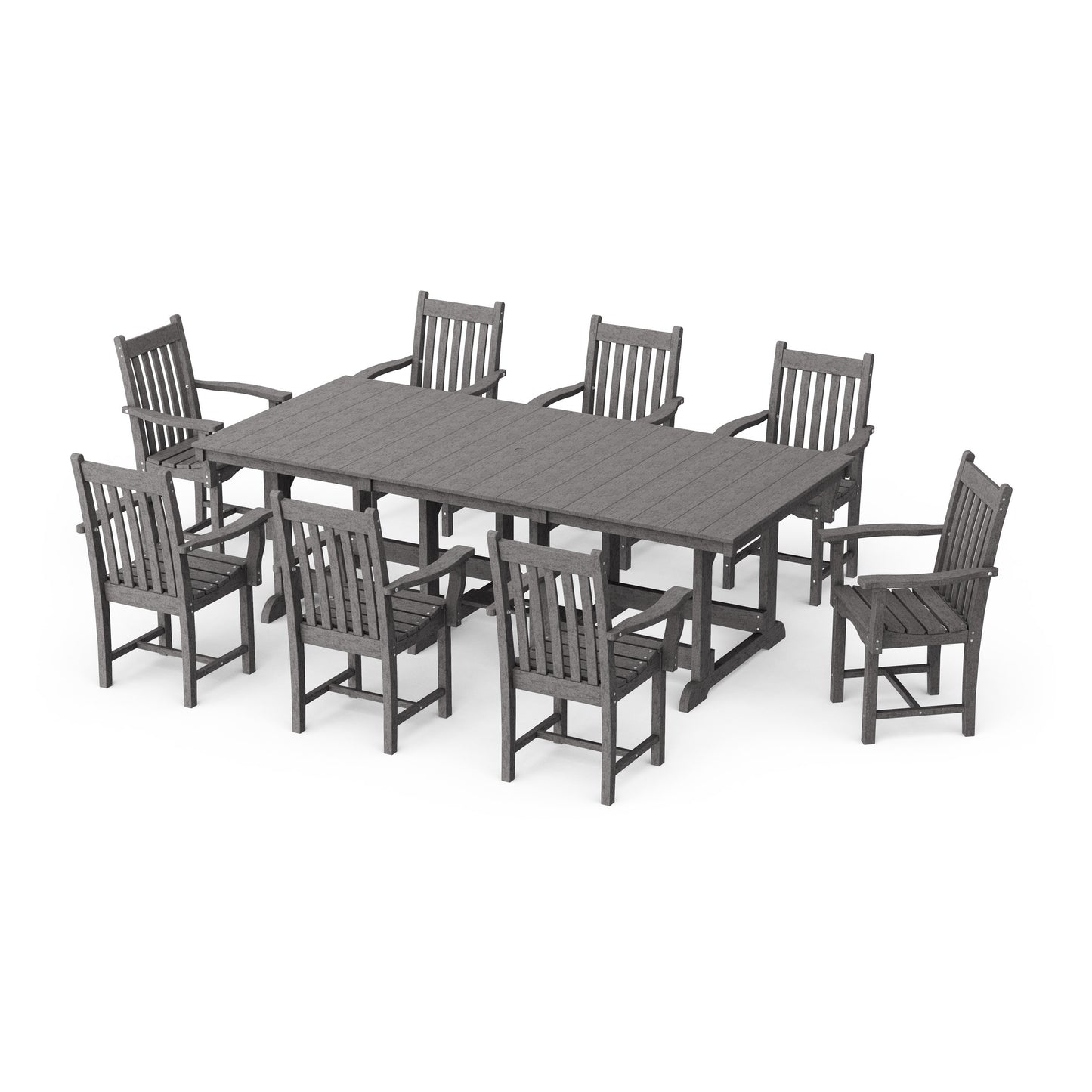 Classic 9-Piece Arm Chair Rectangular Dining Set