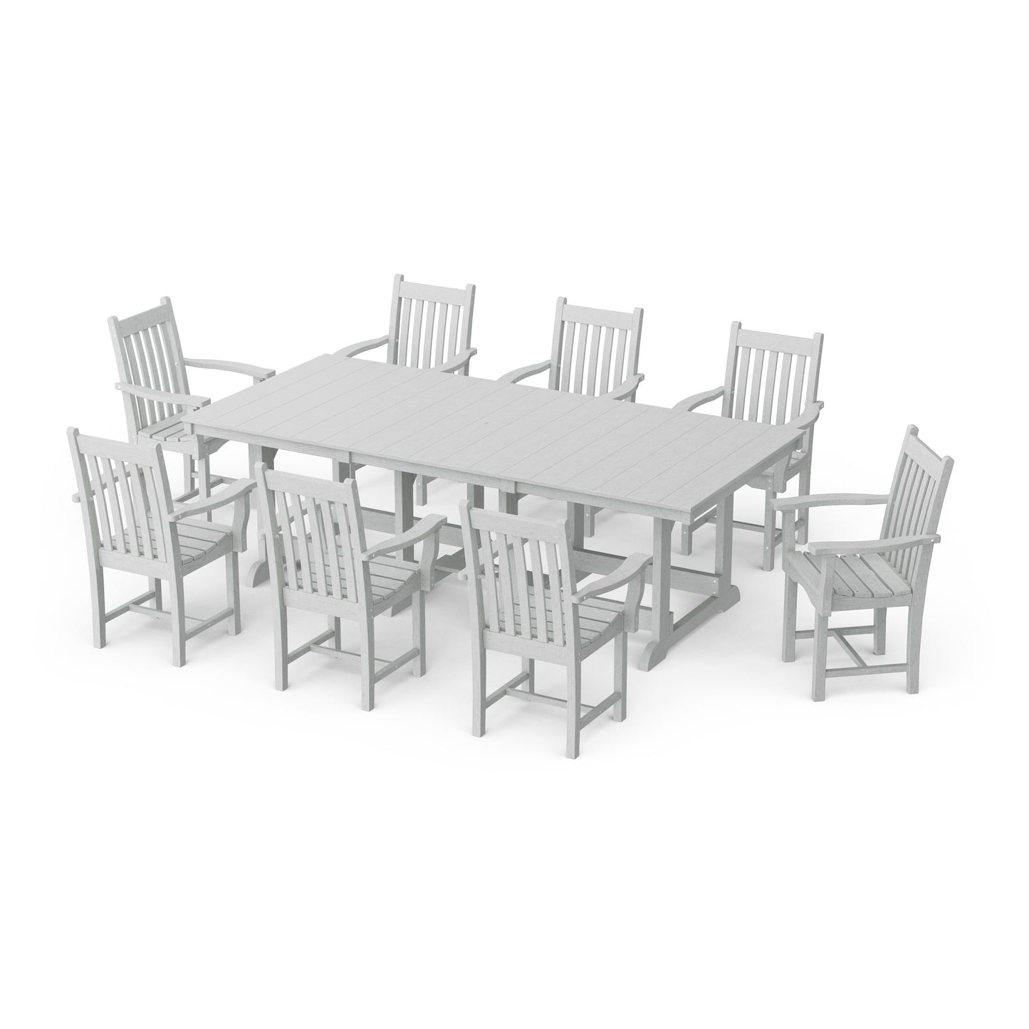 Classic 9-Piece Arm Chair Rectangular Dining Set