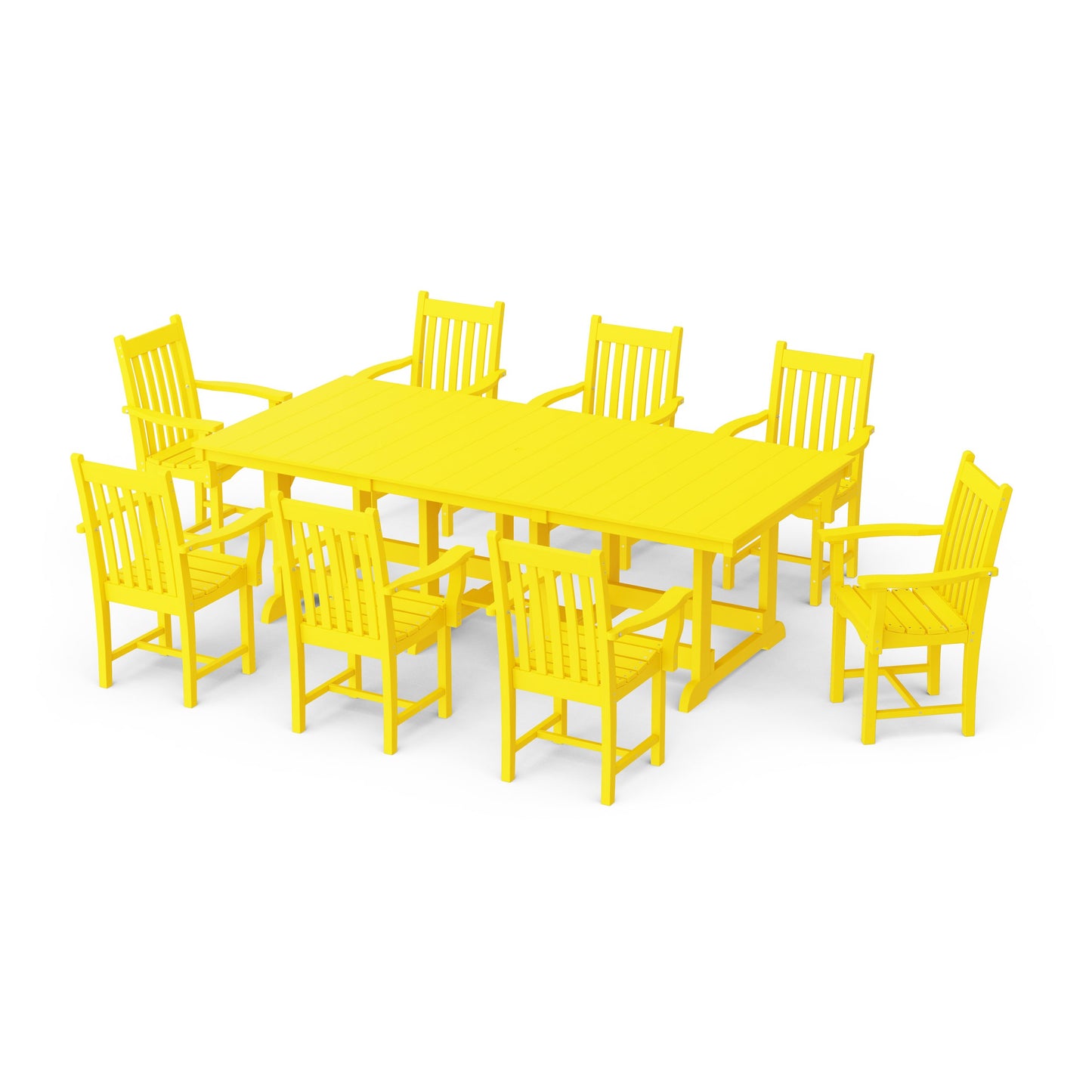 Classic 9-Piece Arm Chair Rectangular Dining Set
