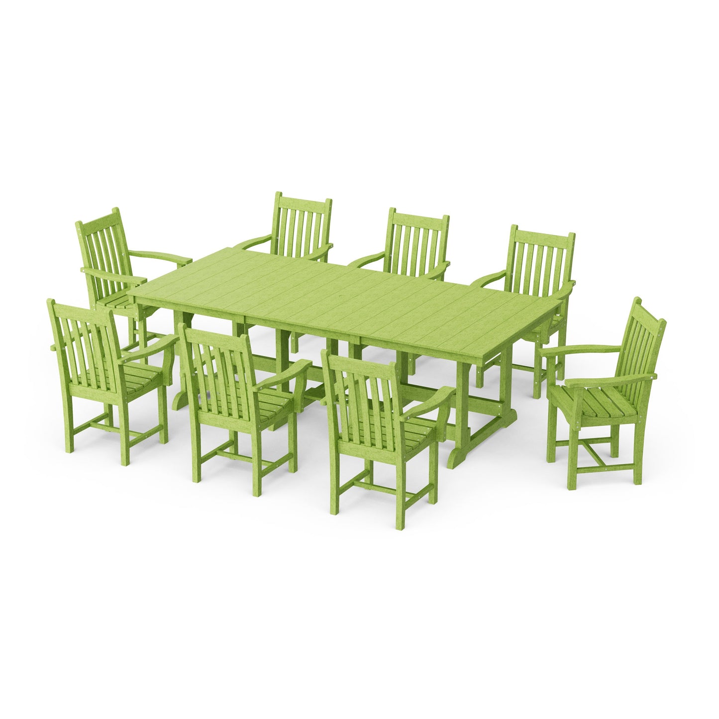 Classic 9-Piece Arm Chair Rectangular Dining Set