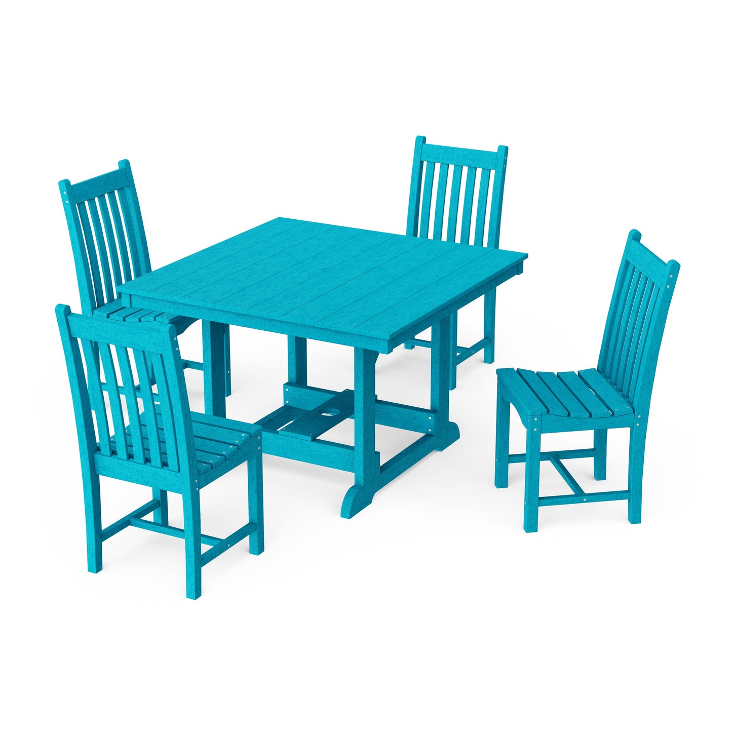Classic 5-Piece Side Chair Square Dining Set
