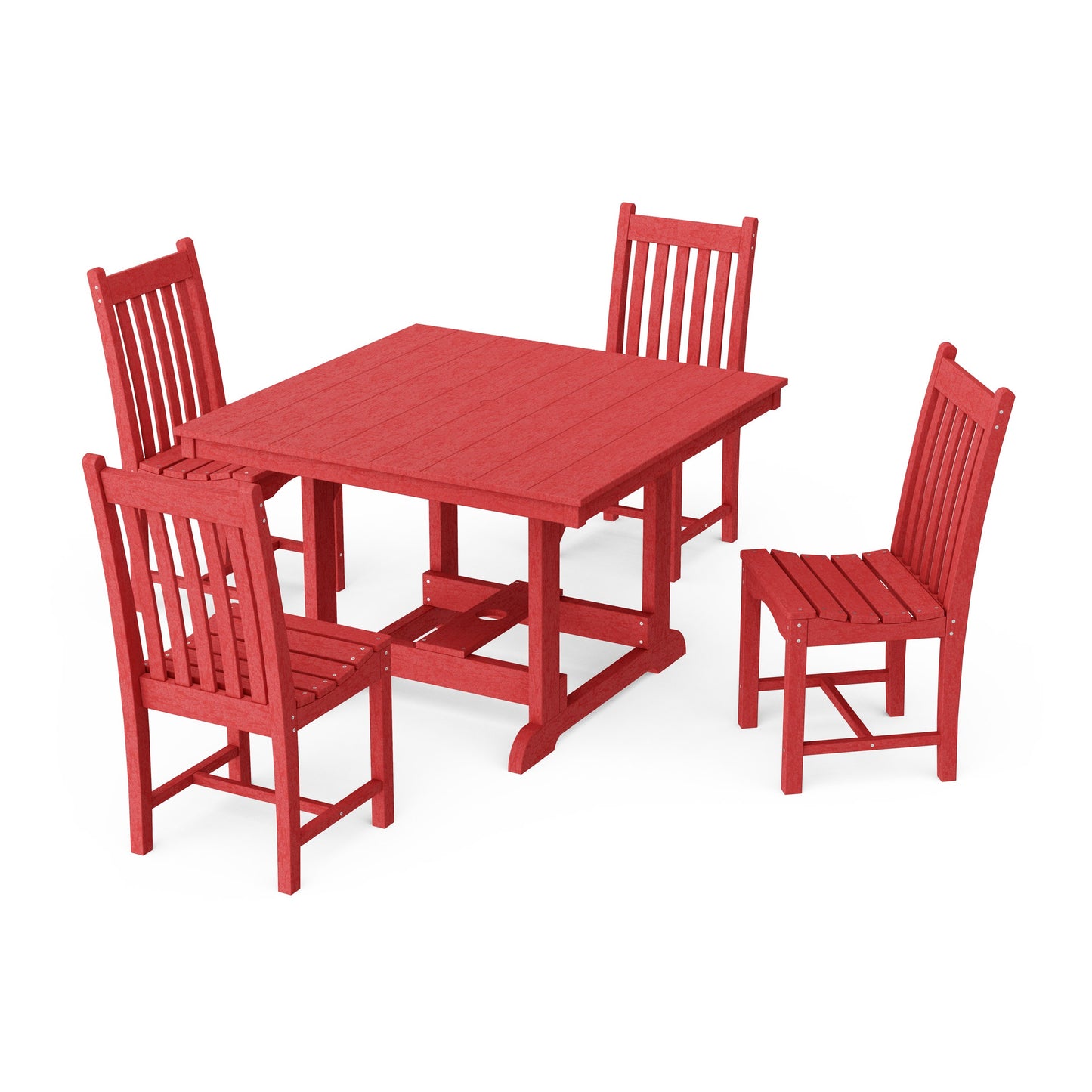 Classic 5-Piece Side Chair Square Dining Set