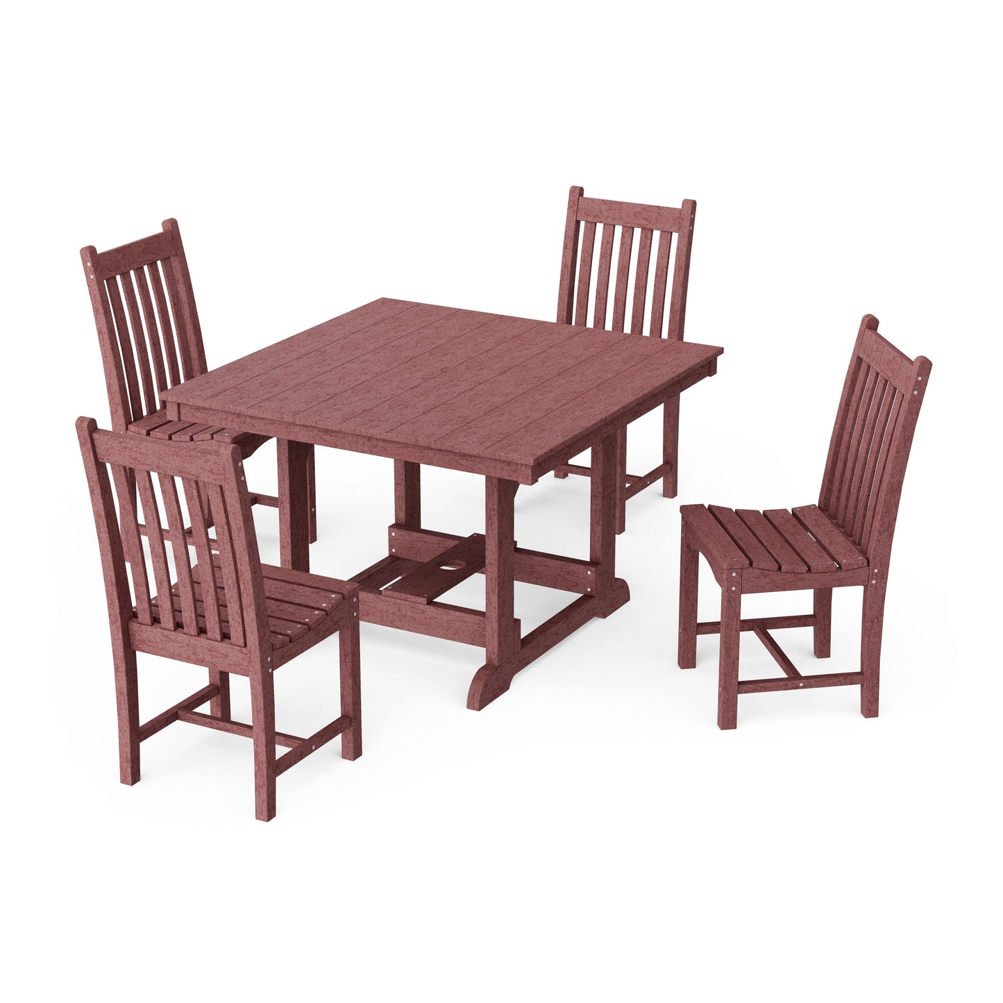 Classic 5-Piece Side Chair Square Dining Set
