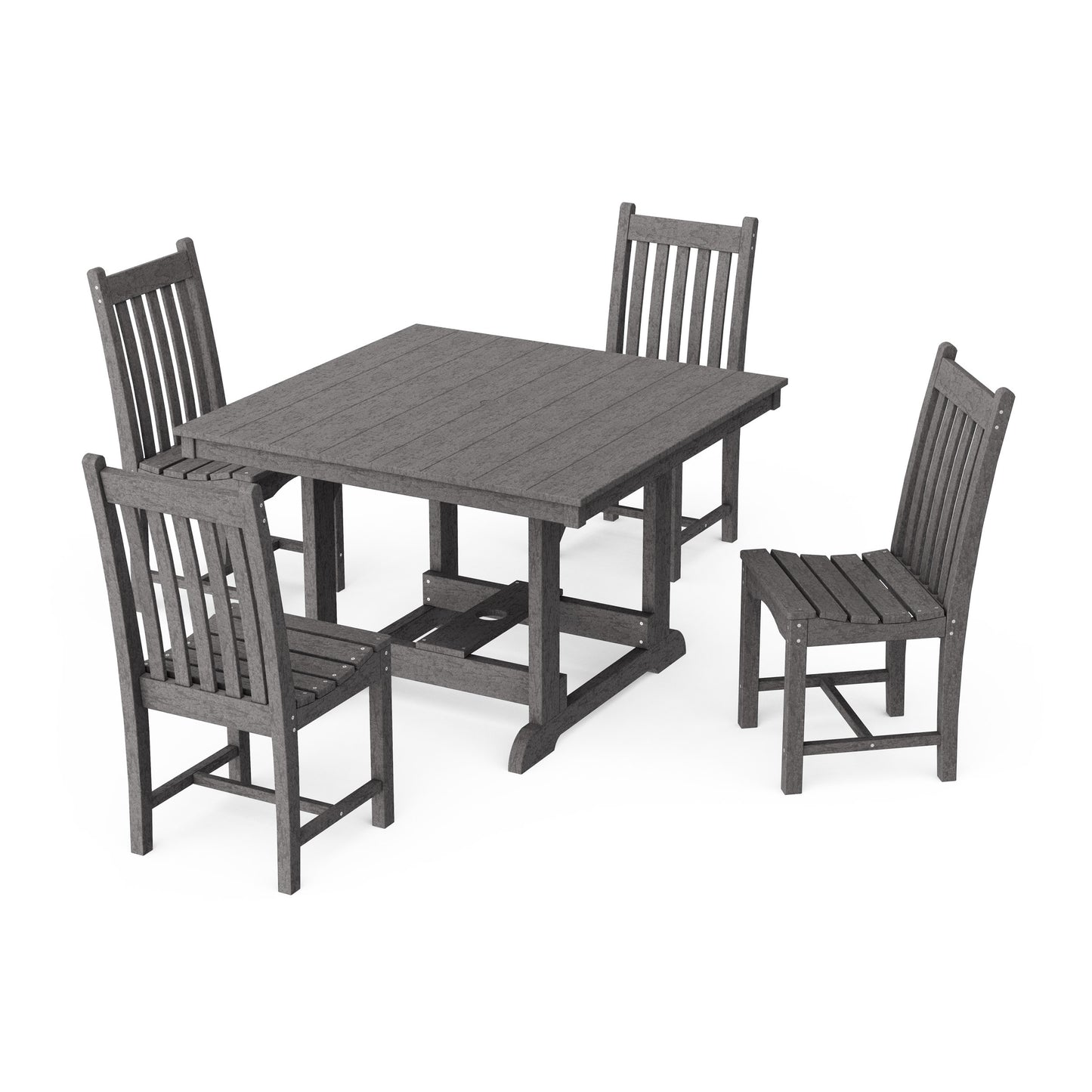 Classic 5-Piece Side Chair Square Dining Set