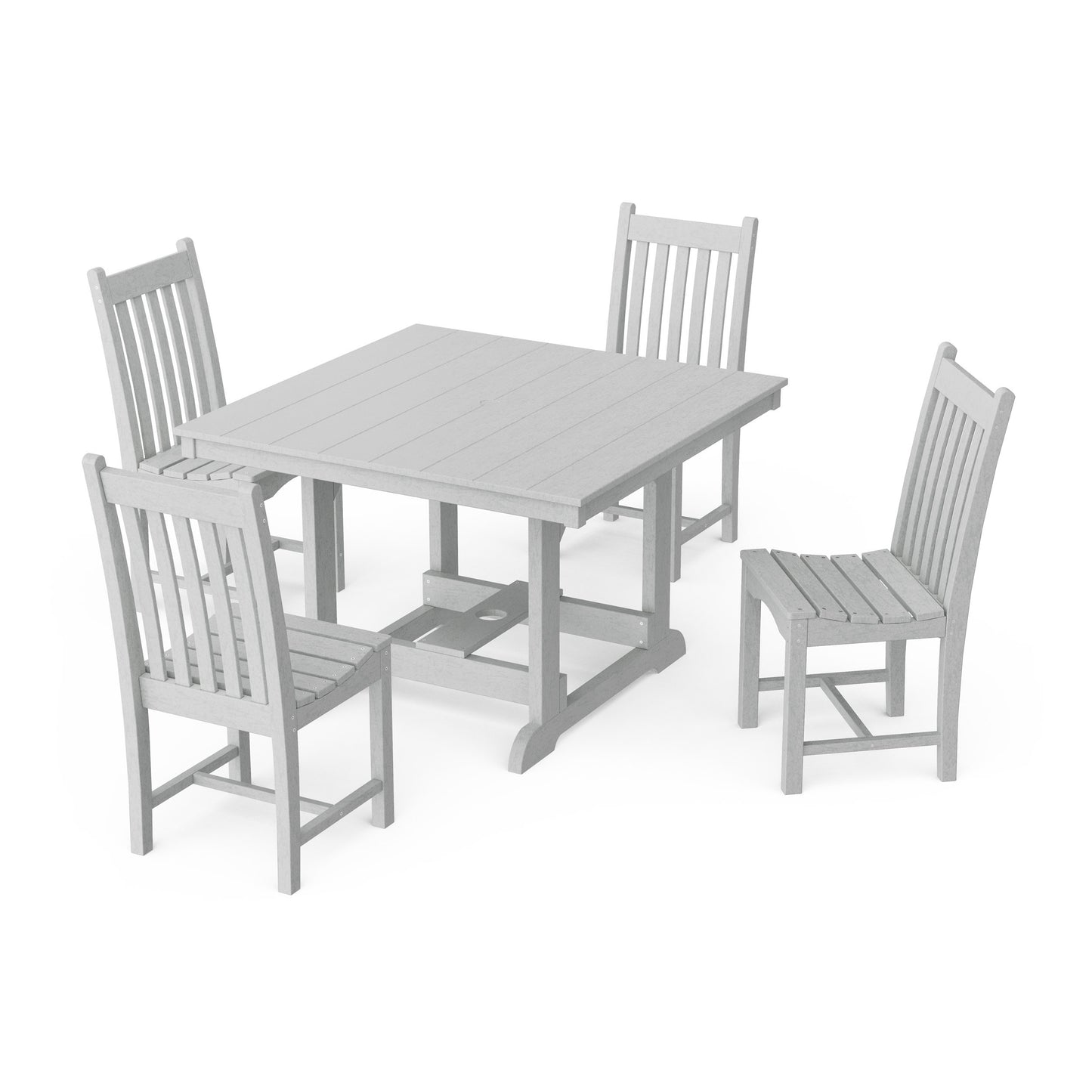 Classic 5-Piece Side Chair Square Dining Set