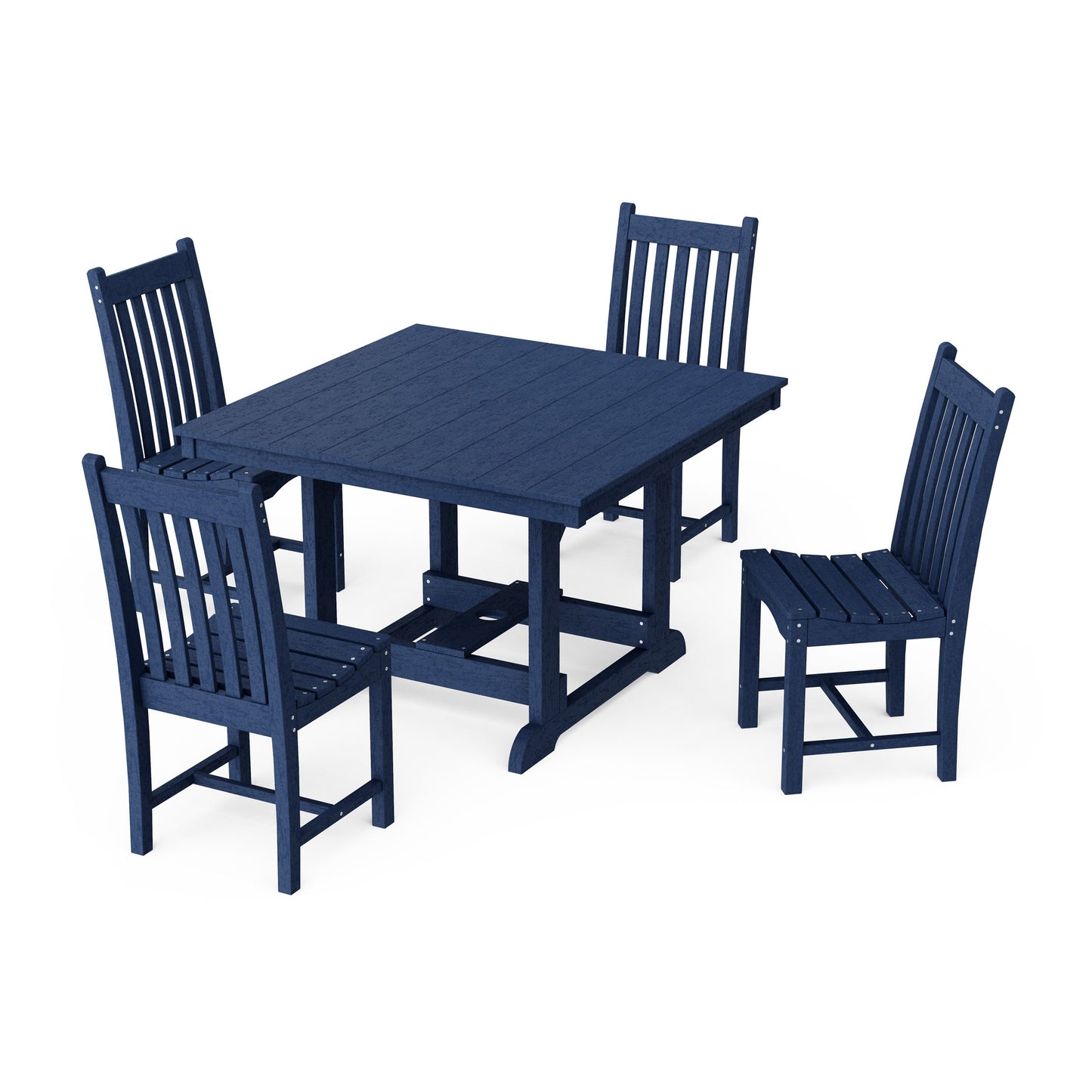 Classic 5-Piece Side Chair Square Dining Set