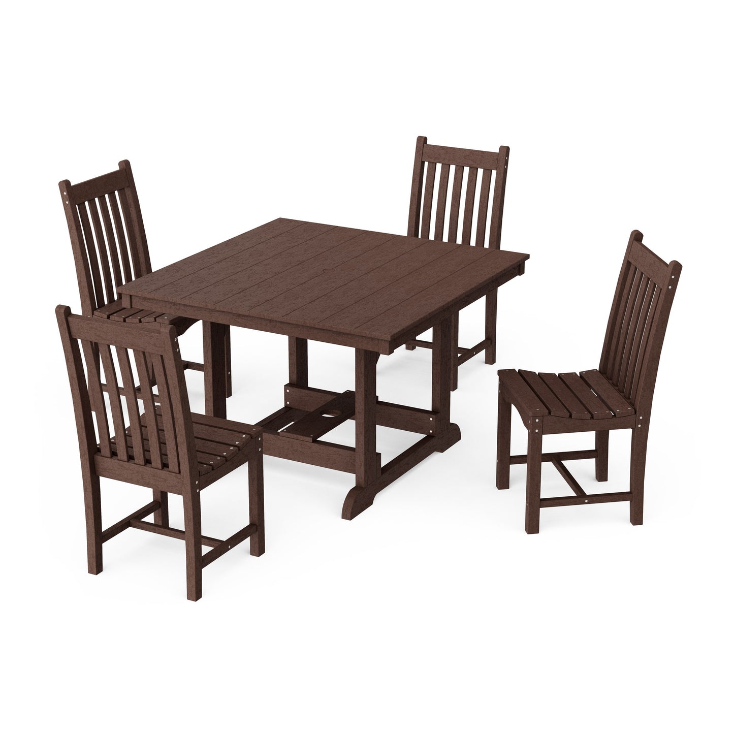 Classic 5-Piece Side Chair Square Dining Set
