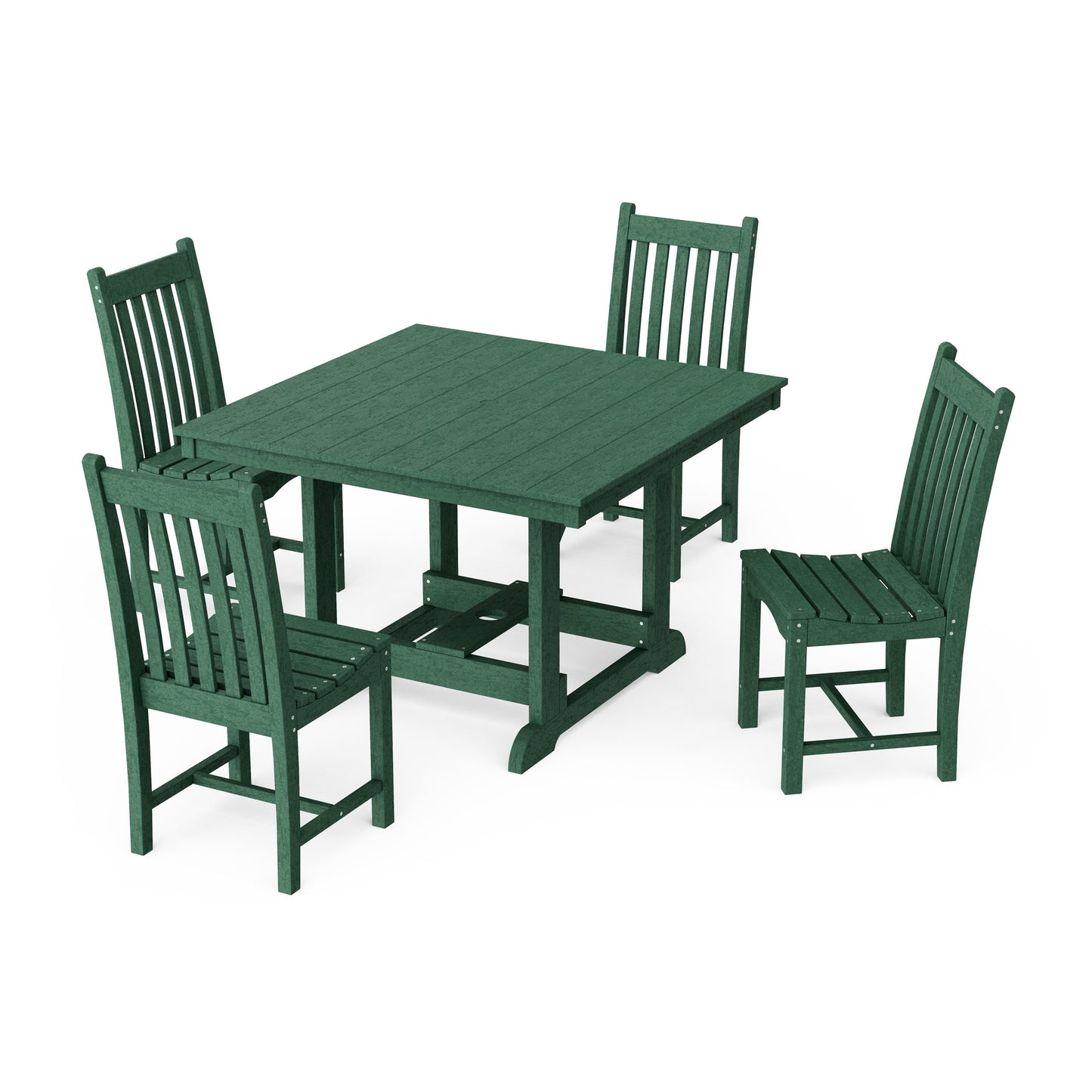 Classic 5-Piece Side Chair Square Dining Set