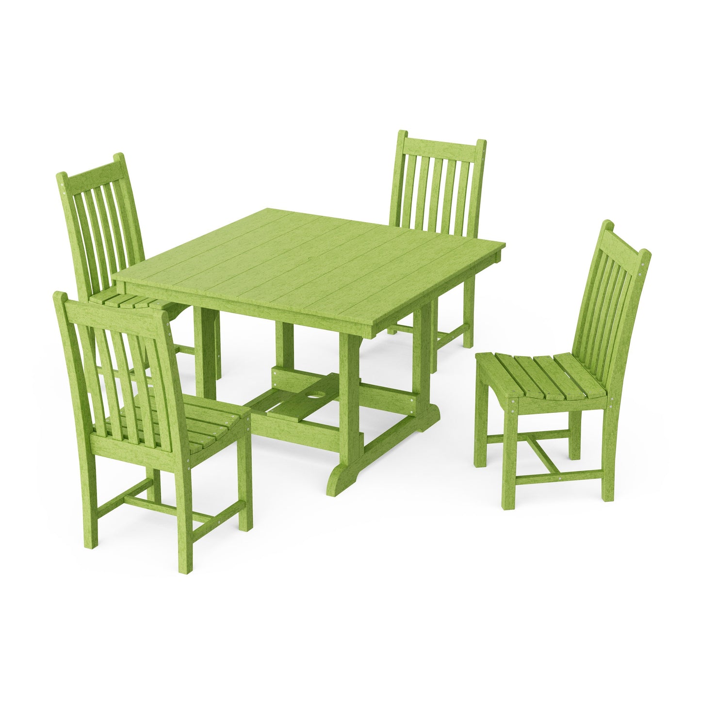 Classic 5-Piece Side Chair Square Dining Set