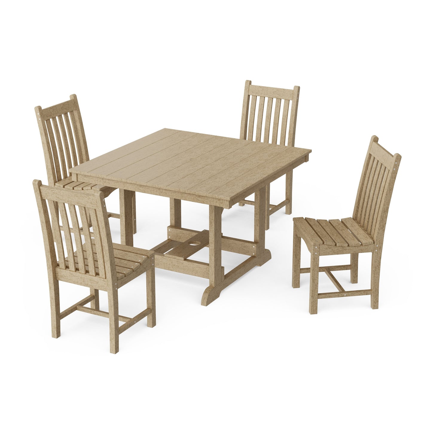 Classic 5-Piece Side Chair Square Dining Set